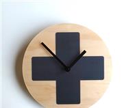 Grey Cross Wall Clock